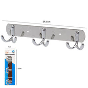 Trade Shop - Appendini Appendipanni Appendi Abiti Asciugamani Parete Metallo Dopp 3 Posti -