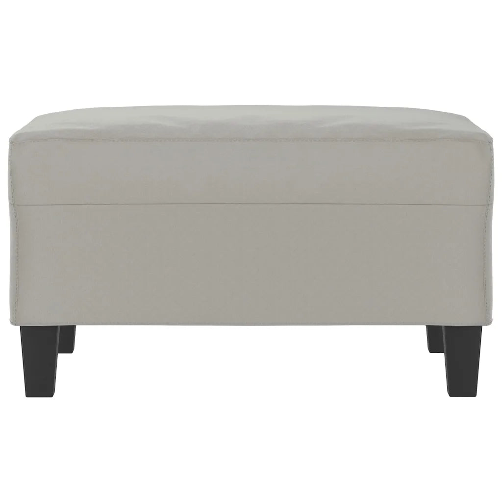 Poggiapiedi Grigio Chiaro 70x55x41 cm in Tessuto Microfibra 349362
