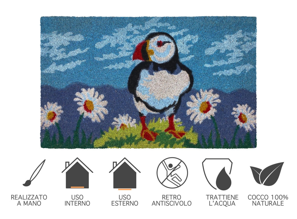 Zerbino Ingresso Casa In Fibra Di Cocco Con Base In Pvc  Penguin
