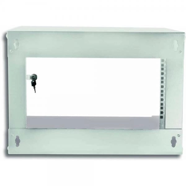 Armadio Rack 19'' a Muro 6U prof. 450 Grigio Assemblato