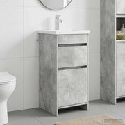Mobile da bagno con lavabo Grigio Cemento 42 x 40 x 84,5 cm 890723