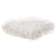 Copripiumino bianco 200 x 220 cm in pelliccia sintetica shaggy fuzzy camera da letto