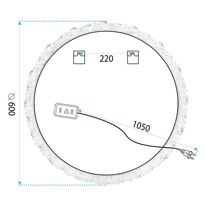 Specchio Led 60cm Yh-3561