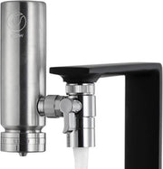 Filtro acqua per rubinetto - 100% acciaio inossidabile - migliora il sapore dell'acqua - riduce cloro, microplastica e metalli pesanti - filtro acqua per rubinetto inclusa