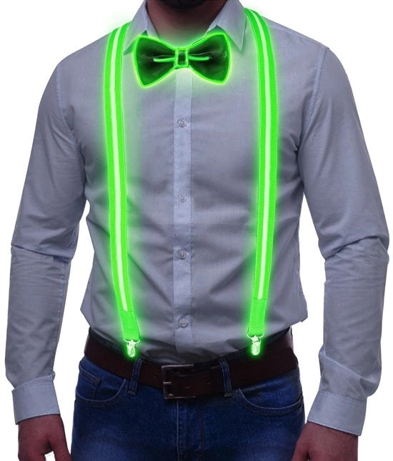 Accessori per festa - Cinture luminose - Design unico e stile - Progettate per essere impermeabili - Color verde - Accessori per feste - Ideali per uomini - Unico formato