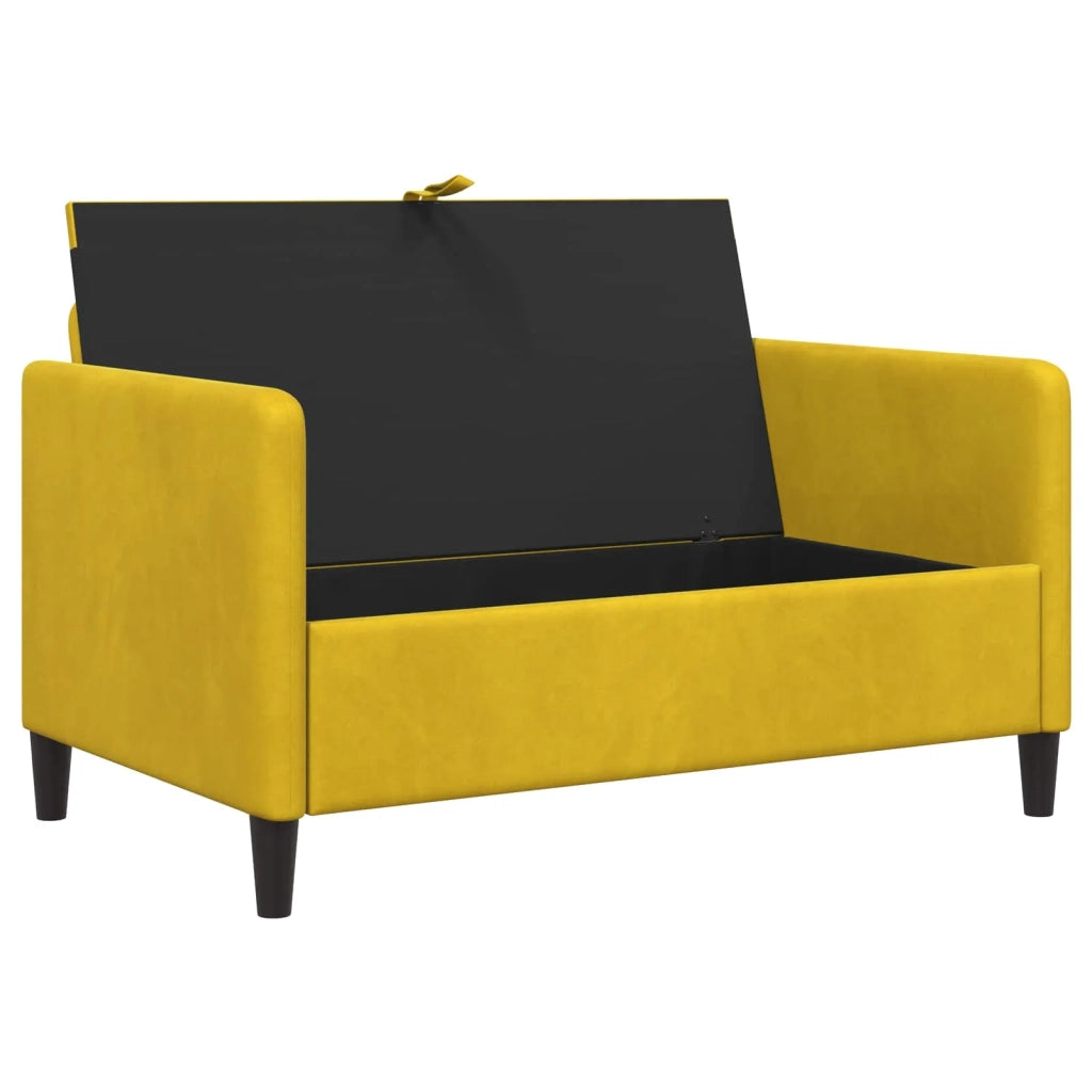 Divano con Storage Giallo 122 x 78 x 87 cm Poliestere 42036912