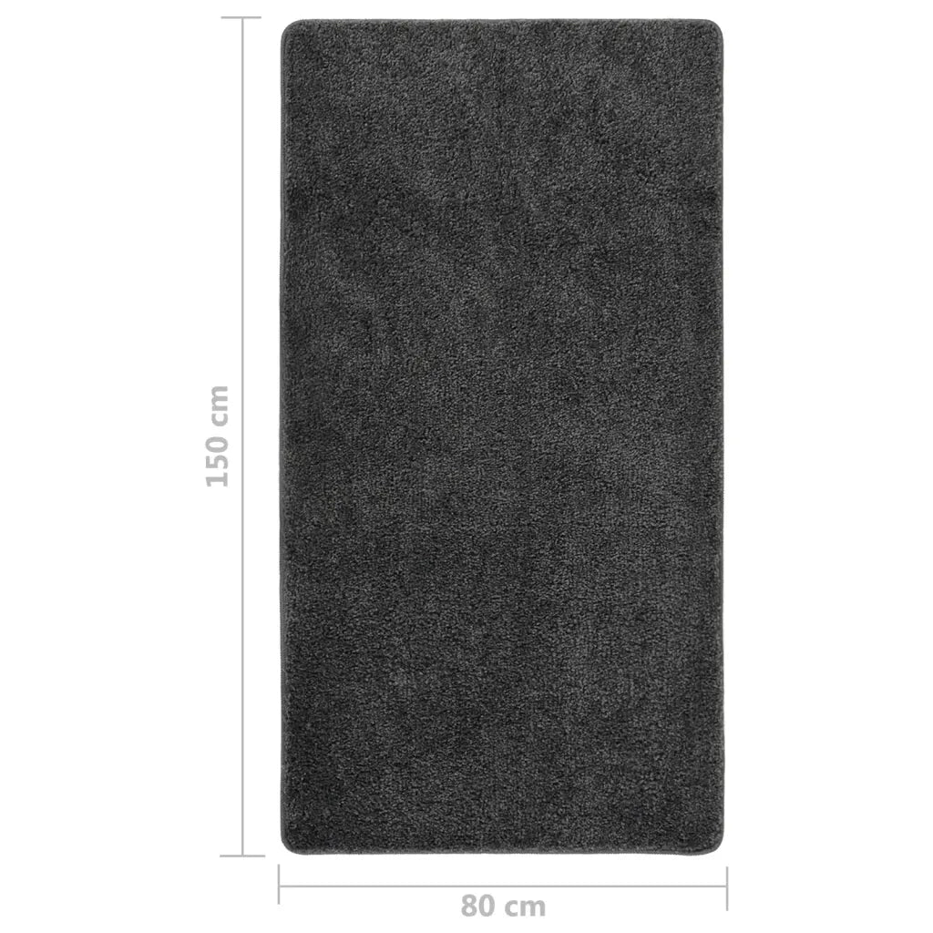 Tappeto Shaggy Grigio Scuro 80x150 cm Antiscivolo 340377