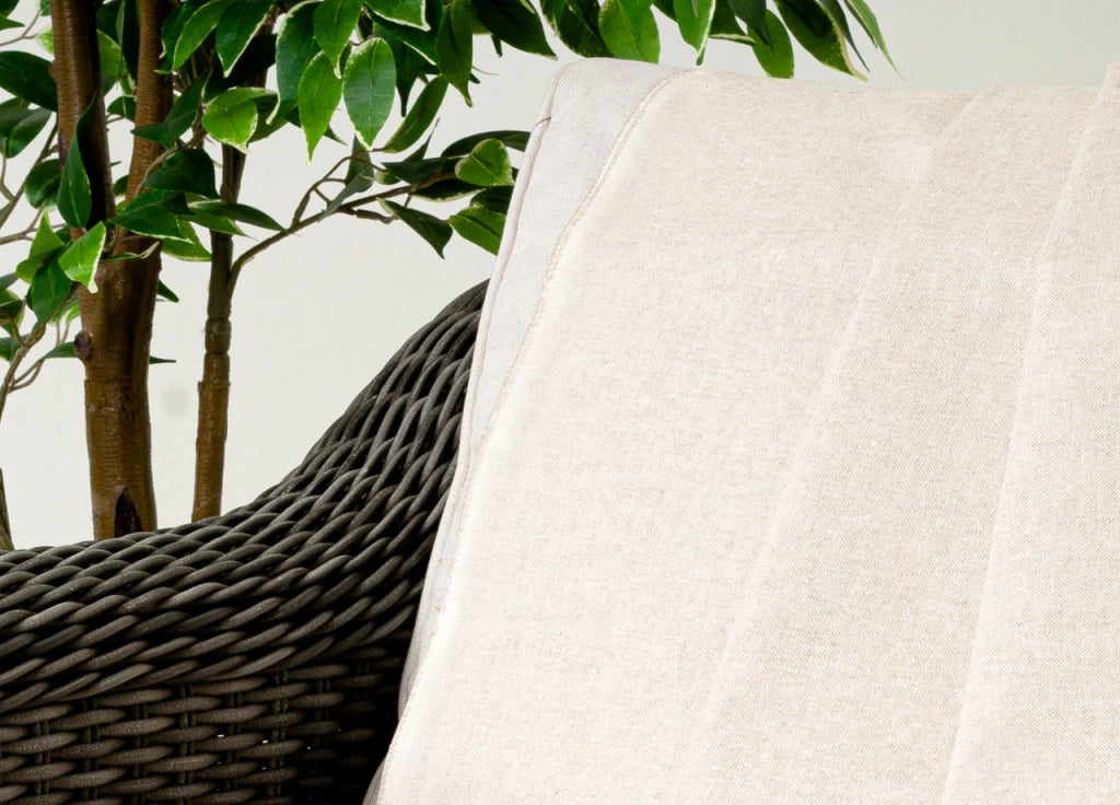 Telo Arredo Granfoulard Copritutto Cotone Made Italy Vari Disegni Arredatutto Copriletto Multiuso - 1 Piazza - Tinta Unita Beige