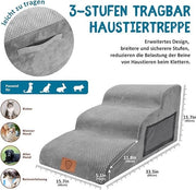 Trappola per cani per letto, bagno, lavabile, trasportabile scala per animali domestici per cuccioli e gatti 85D x 40W x 40H centimetri