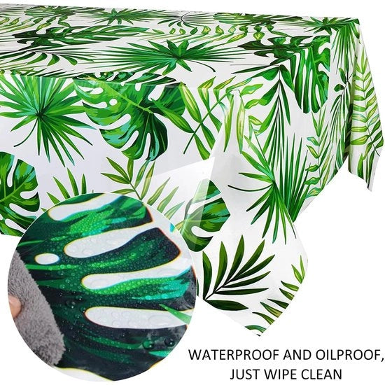 Tavolo coprente impermeabile - Copertura tavolo all'aperto - Copertura tavolo in plastica - Copertura tavolo tropicale - 2 pezzi - Dimensioni 137 x 274 cm - Copertura tavolo