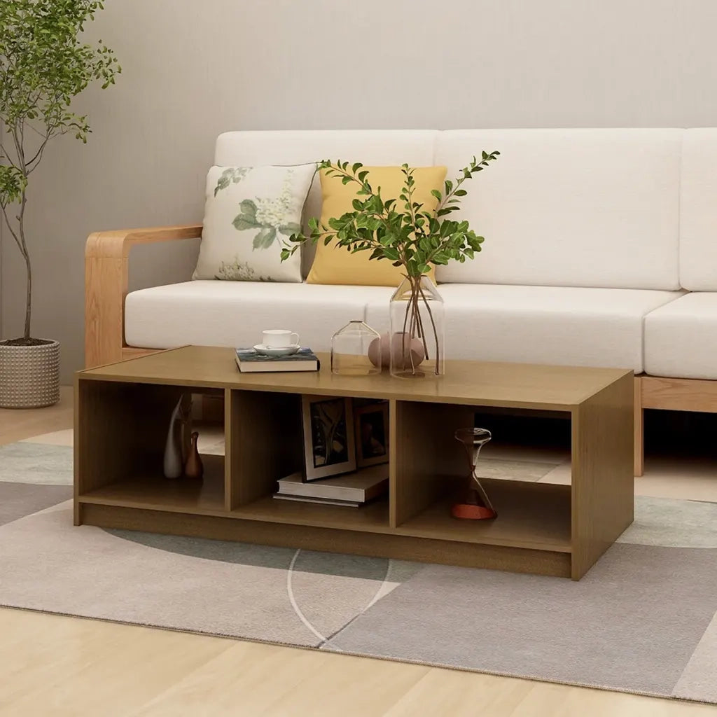 Tavolino da salotto | Tavolino da caff¨¨ | Tavolino da Soggiorno ambra 110x50x34 cm Legno Massello di Pino