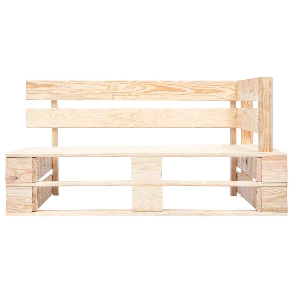 Divano Angolare da Giardino su Pallet-Sofa da Giardino-Divanetto da esterno Legno di Pino Impregnato 700801