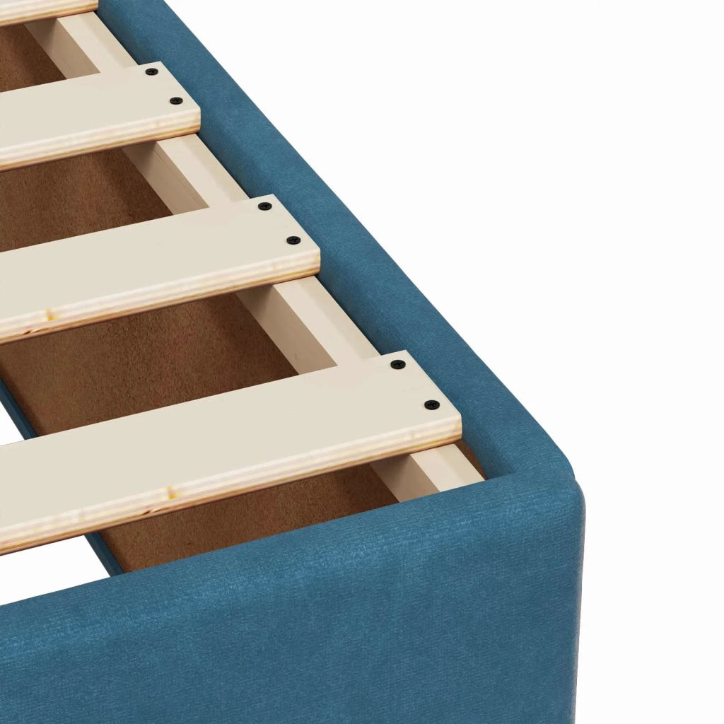 Letto box spring con materasso Blu 120 x 190 cm Velluto 3453612