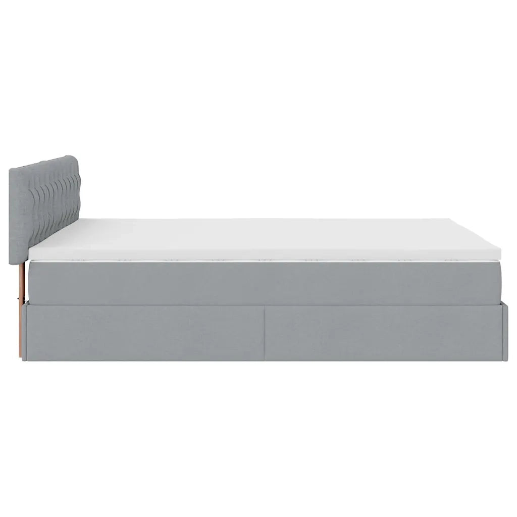 Struttura Letto Pouf con Materasso 140x200 cm in Tessuto 3311546