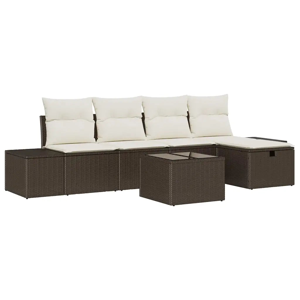 Set di divani con cuscino 6 pcs polyrattan