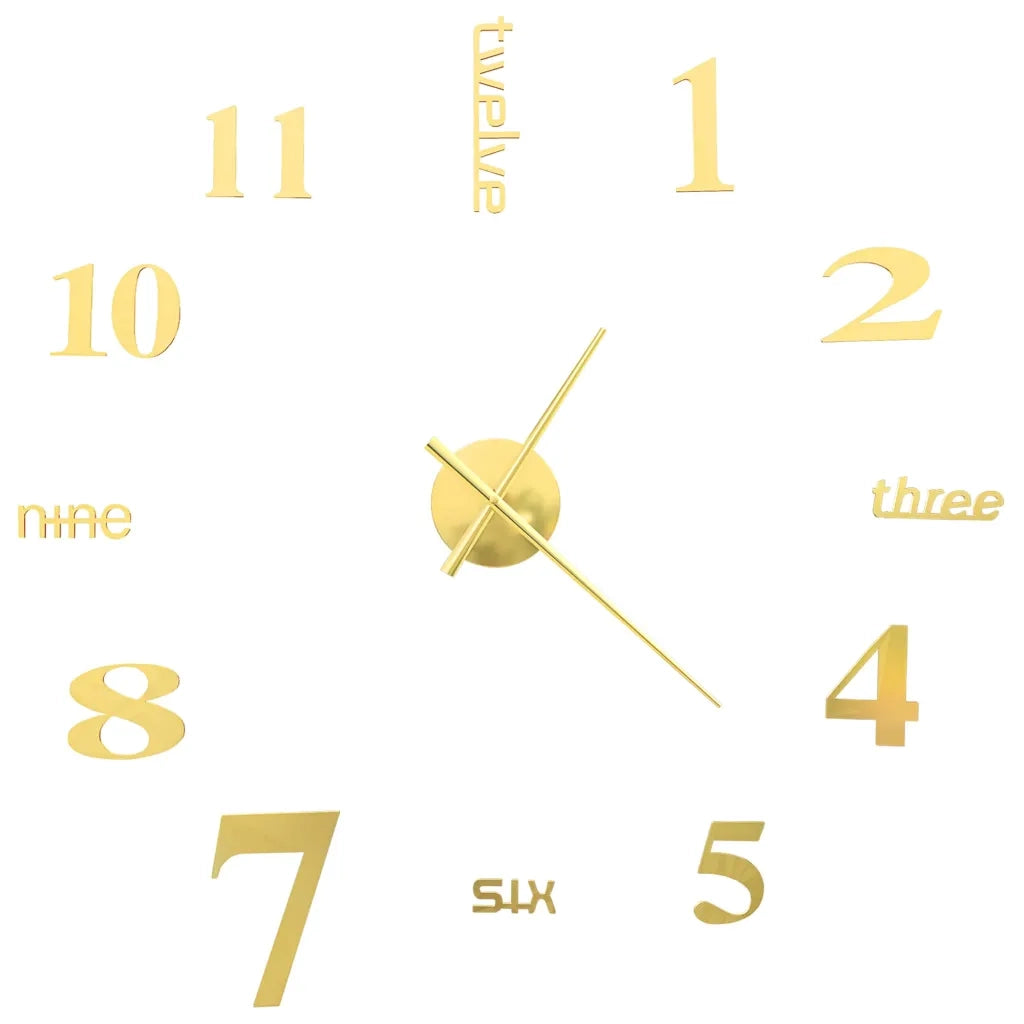 Orologio da Parete 3D in Stile Moderno 100cm XXL Oro 50638