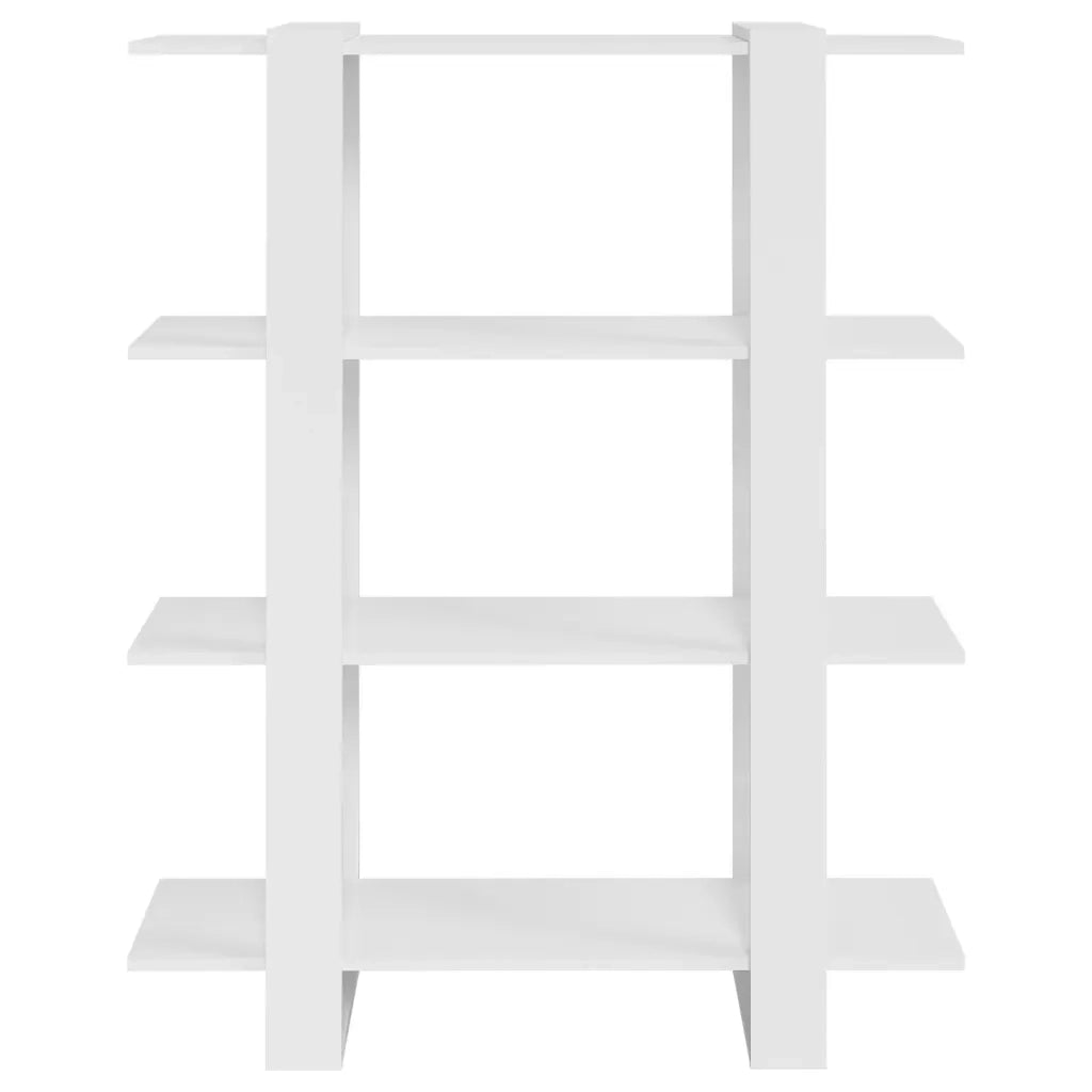 Libreria/Divisorio Bianco Lucido 100x30x123,5 cm 811544