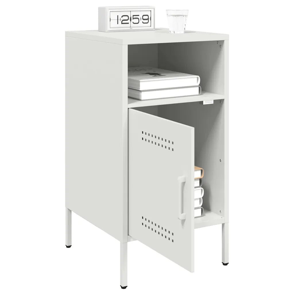 Comodini 2 pz Bianchi 36x39x68 cm in Acciaio 843077