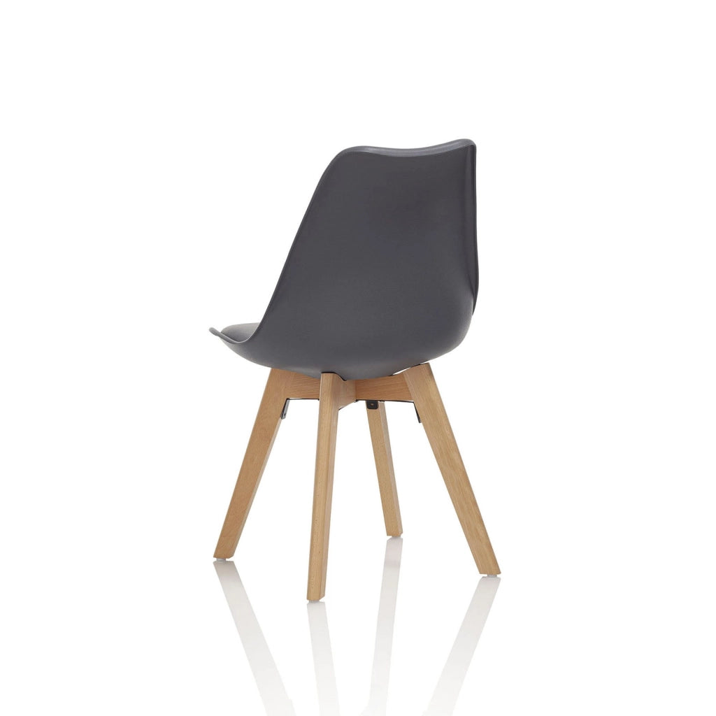 Set 4 Sedie 48,5x47x81,5 cm in Similpelle Grigio
