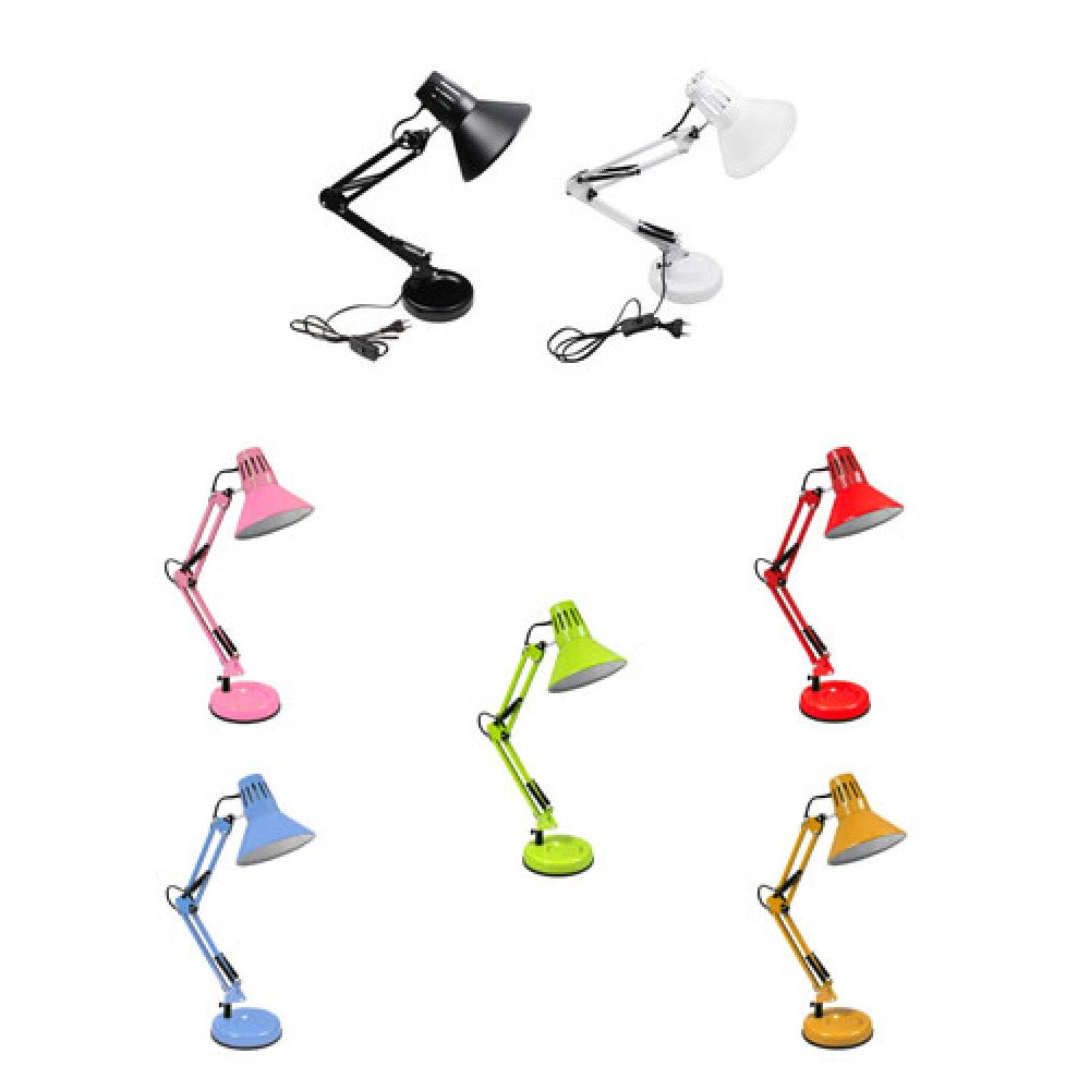 Trade Shop - Lampada Da Scrivania Con Braccio Snodabile Attacco E27 Luce Tavolo Per Ufficio -