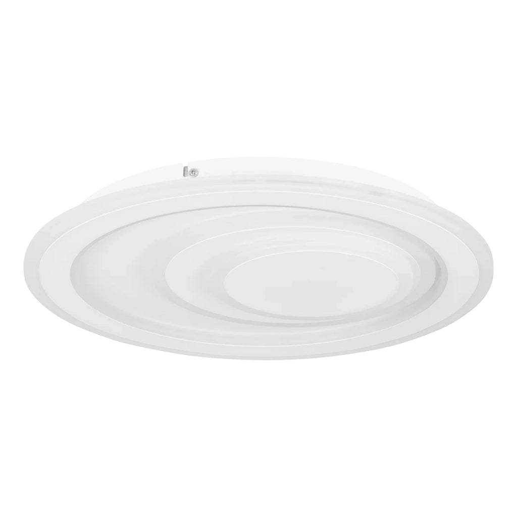Plafoniera Contemporanea Palagiano 1 Acciaio Bianco Luce Led Integrato 14,7W