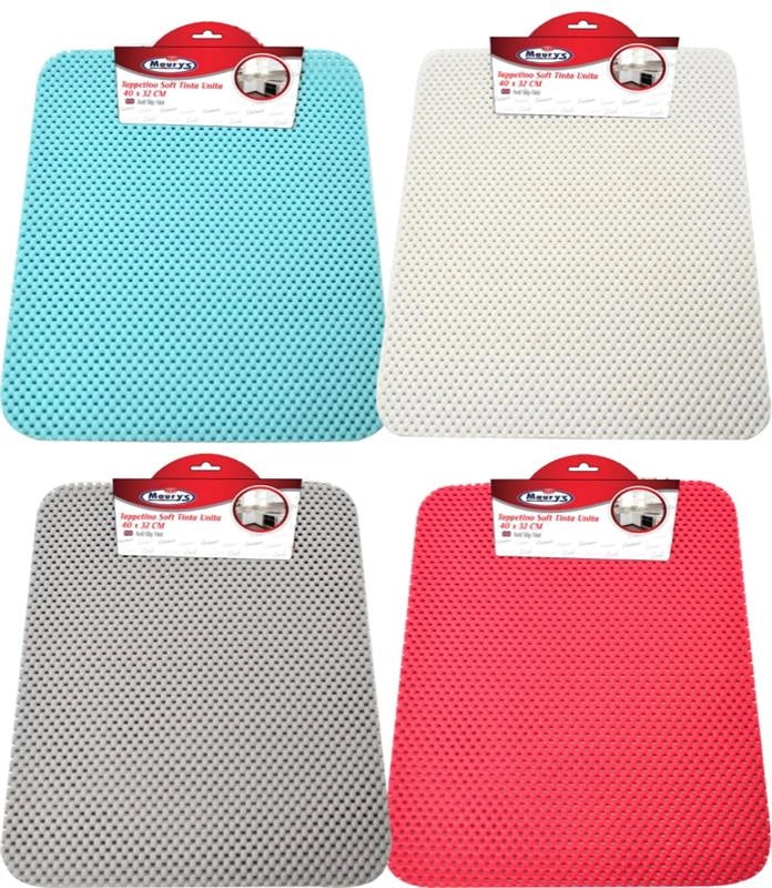 TAPPETINO SOFT 40 X 32CM ASSORTITO IN TINTA UNITA