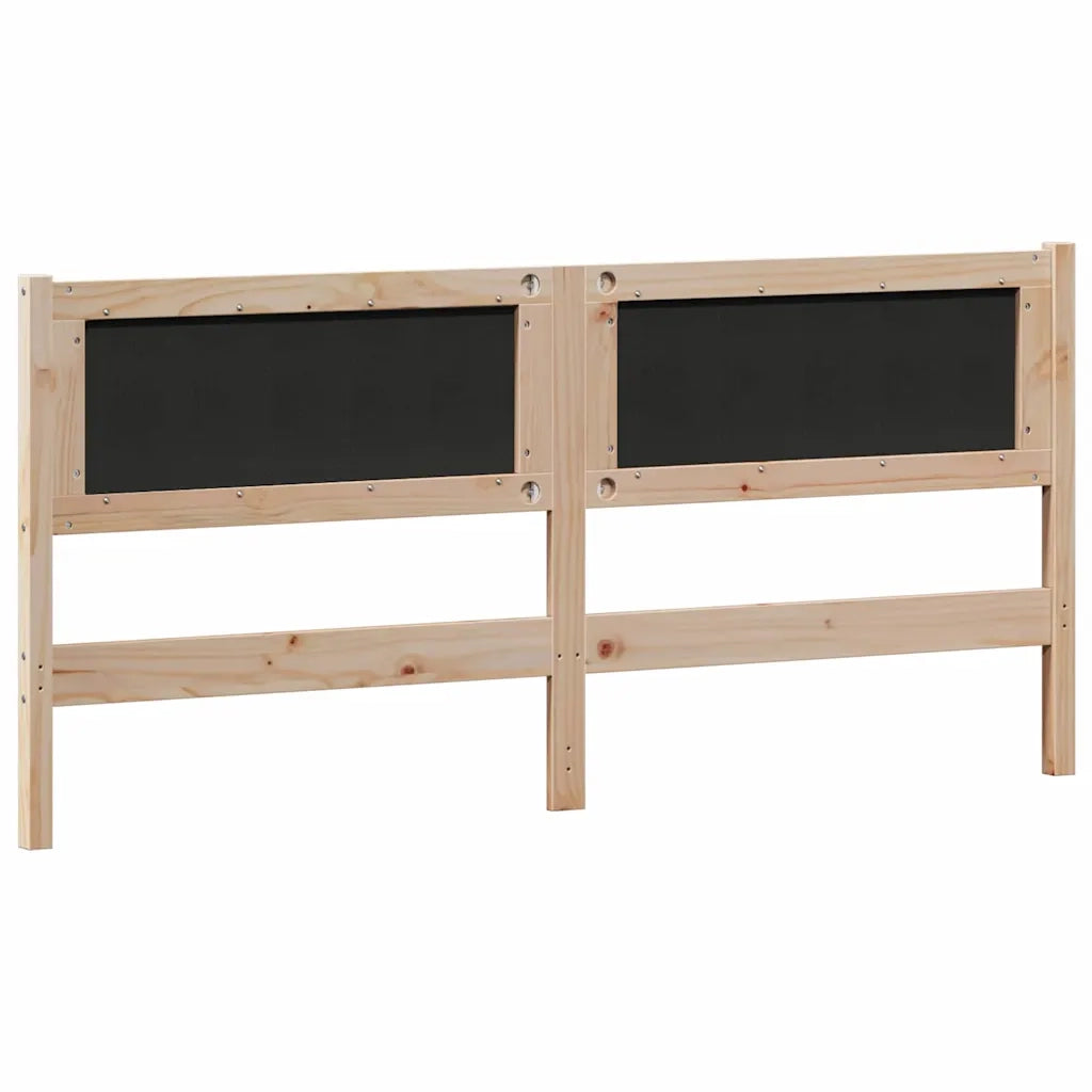 Testiera marrone e grigio scuro 180 cm Legno di pino massello 878995