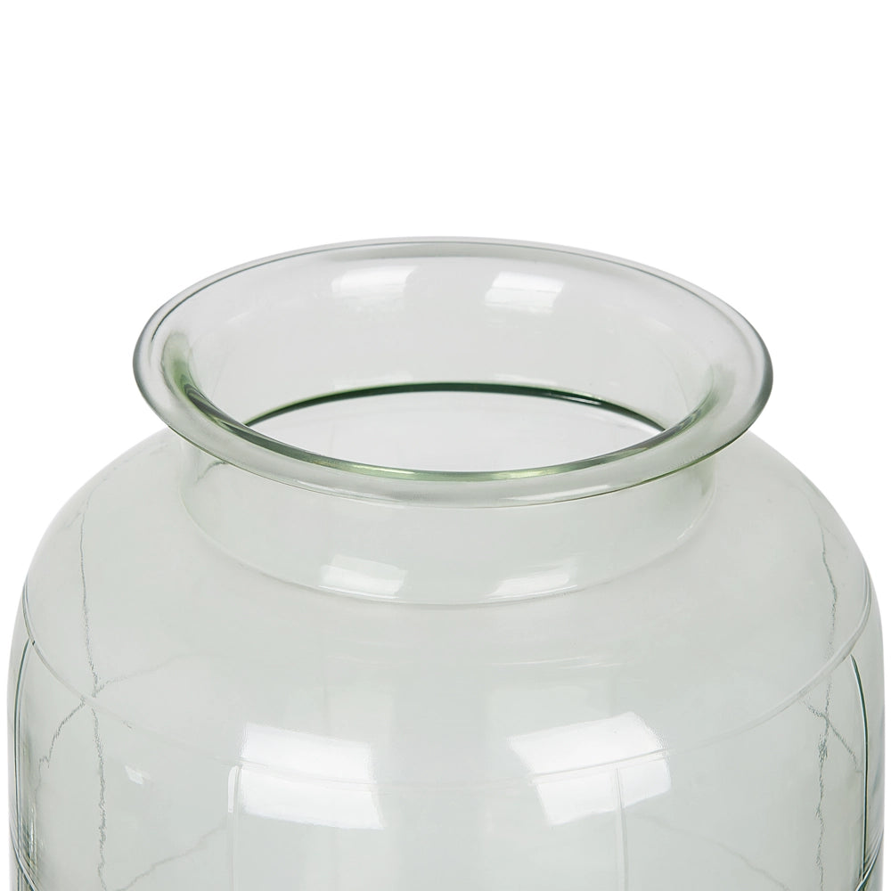 Vaso per fiori in vetro verde chiaro 35 cm decorativo fatto a mano a forma di cilindro da tavolo decorazione per la casa design moderno