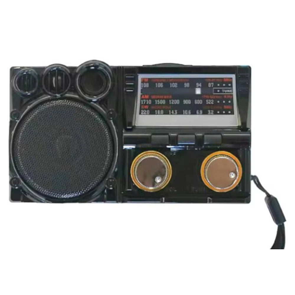 Trade Shop - Radio Portatile Multifunzione Retrò A Batteria Bande Fm Am Sw Analogica Q-sy621 -