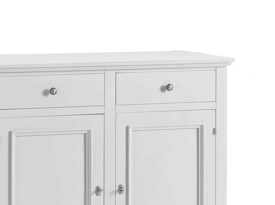 Madia credenza napoletana 3 ante bianco sporco l.160p.50.h.102 - Mobili 2G