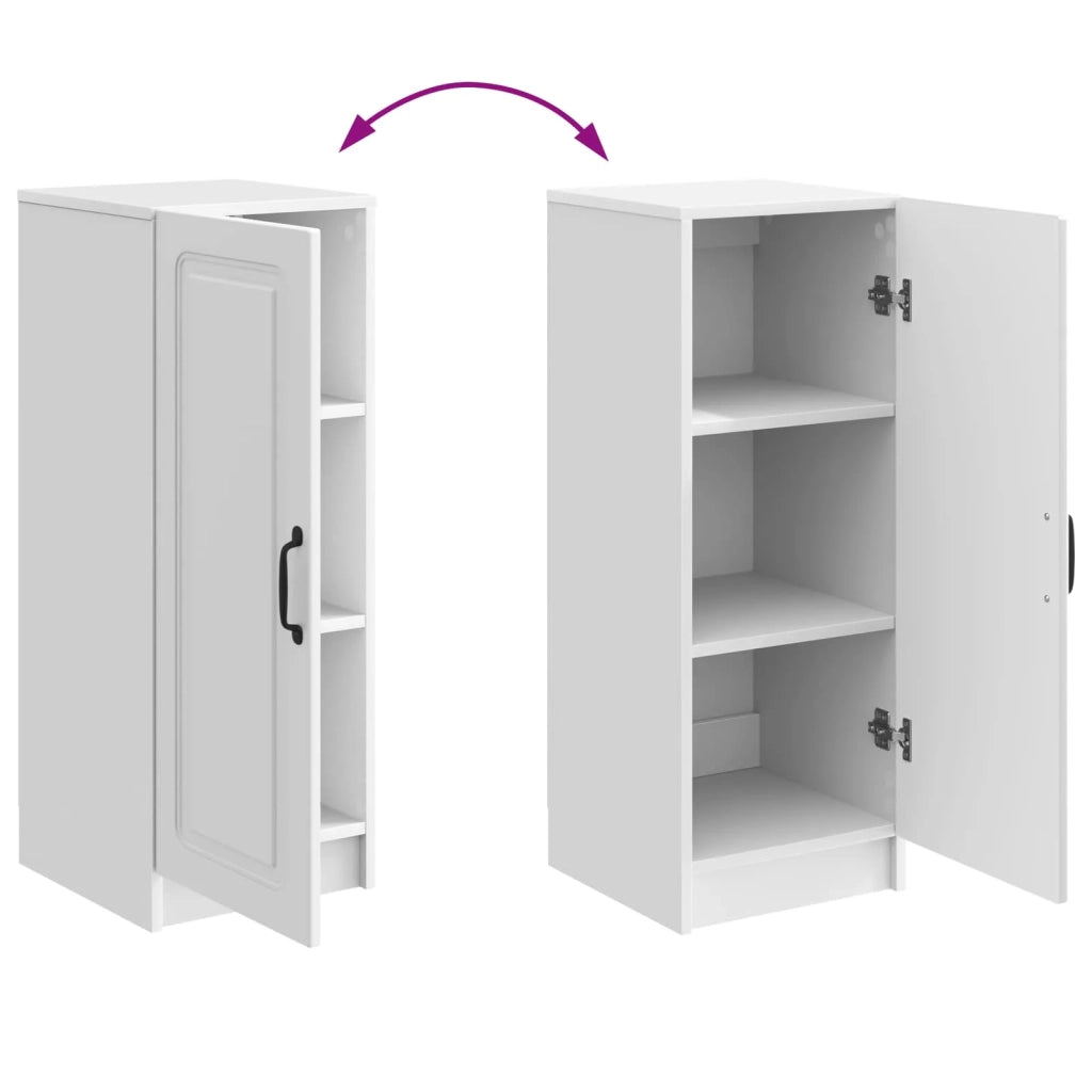 Credenza Bianco Lucido 33 x 34,5 x 87 cm Legno ingegnerizzato