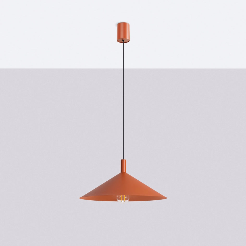 Lampada a sospensione NOX 40 ocra rossa