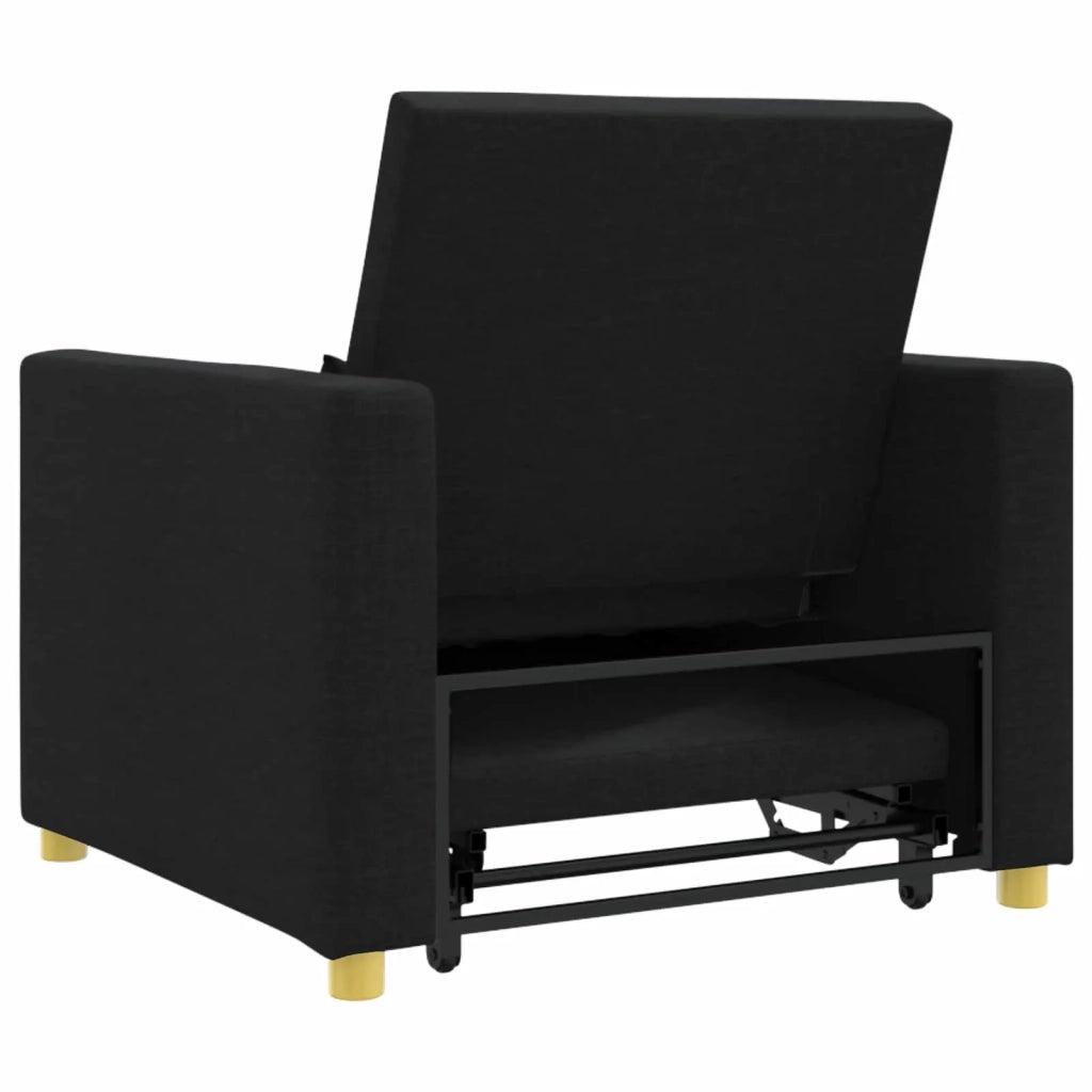 Divano letto estraibile singolo Nero 90 x 165 x 87 cm Tessuto 42002686