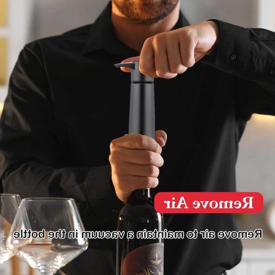 Pompa per bottiglie di vino - 4 pezzi di chiusura in silicone per bottiglie - apripompa per bottiglie di vino