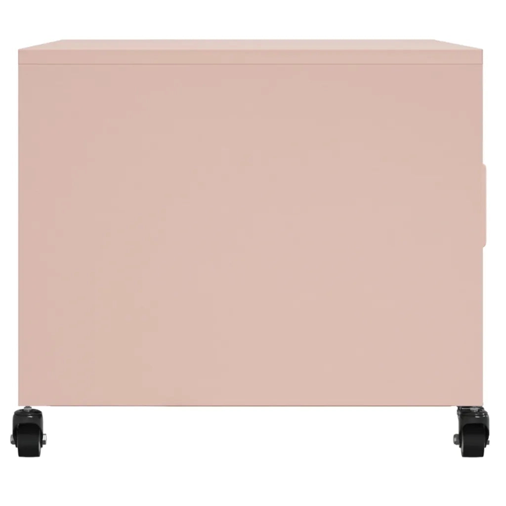 Tavolino da Salotto Rosa 100,5x39x72 cm in Acciaio