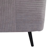 Poltrona Letto 2 in 1 Singola, Schienale Regolabile su 3 Livelli e Imbottito, Struttura in Legno e Acciaio