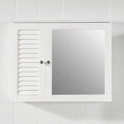 Specchio da bagno a muro - Cassetto da bagno a muro - Cassetto con specchio - Bianco