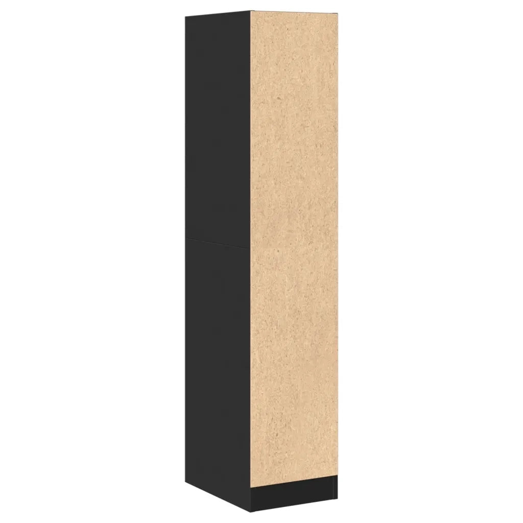 vidaXL Armadietto da Farmacia Nero 30x41x144,5 cm in Truciolato