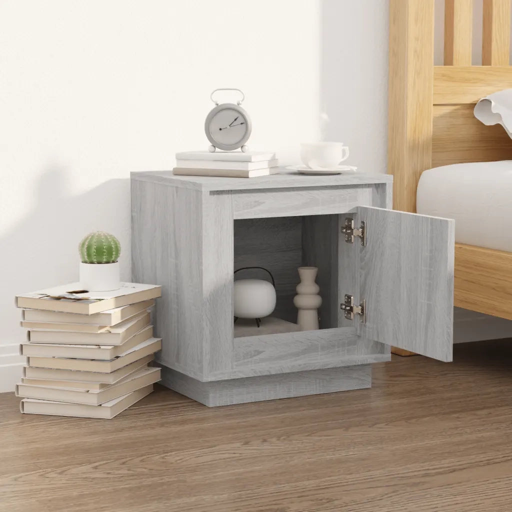 Comodino | Armadio da Notte | Mobiletto da notte Grigio Sonoma 44x35x45 cm in Legno Multistrato