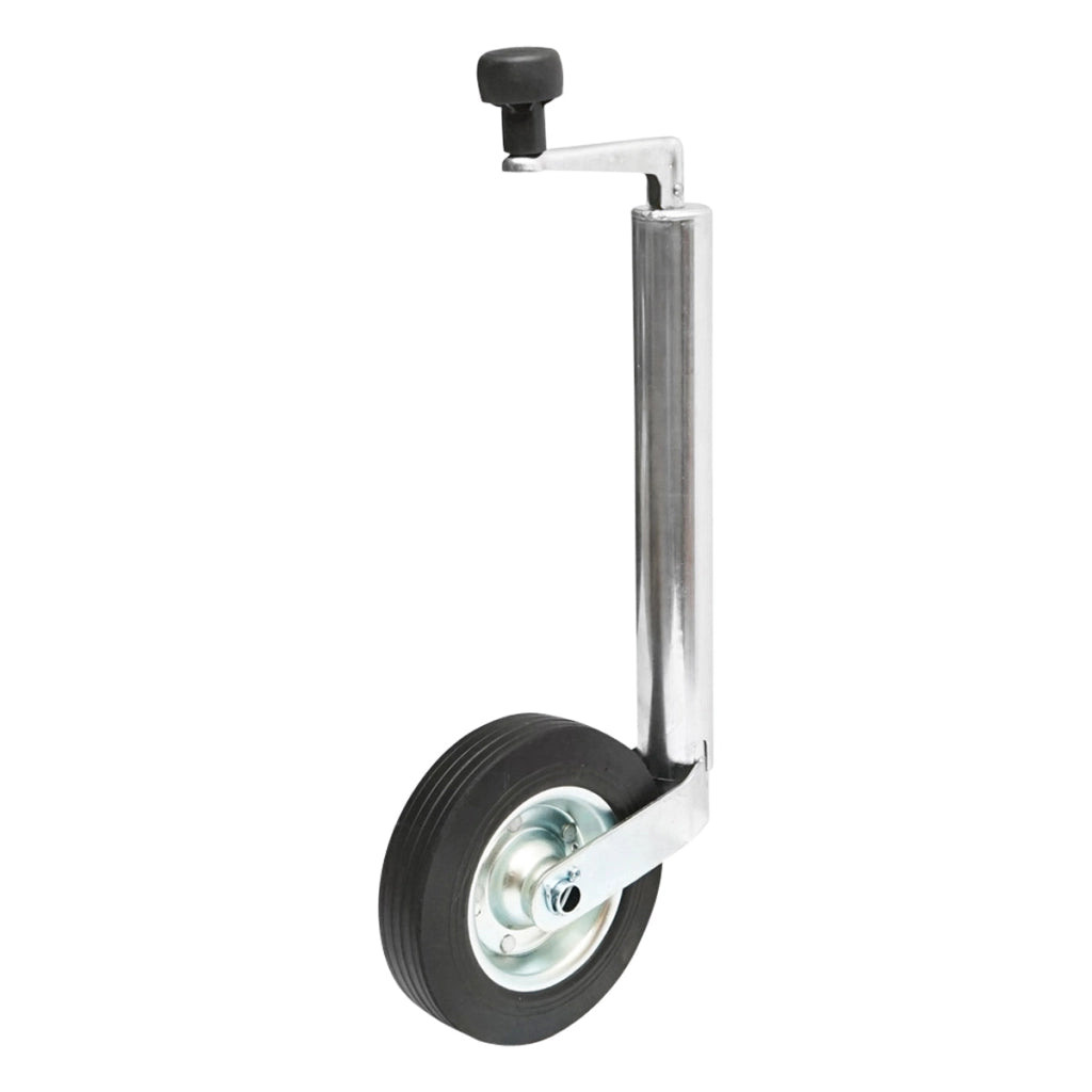 Ruota di supporto per rimorchio in PVC 200x50mm, diametro tubo esterno 48mm, diametro tubo interno 42mm, carico 150Kg