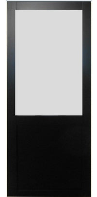 Porta Scorrevole Athena Nera H204 x L83 + Binario in Alluminio Bianco e 2 Gusci