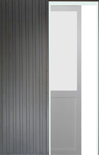 Porta Scorrevole Athena Bianca H204 x L73 + Sistema Pocket e kit di finitura inclusi