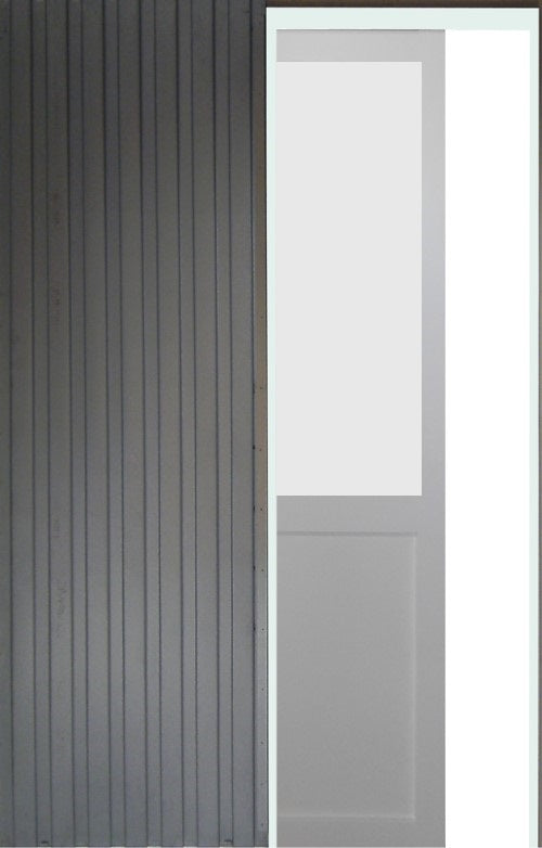 Porta Scorrevole Athena Bianca H204 x L83 + Sistema Pocket e kit di finitura inclusi