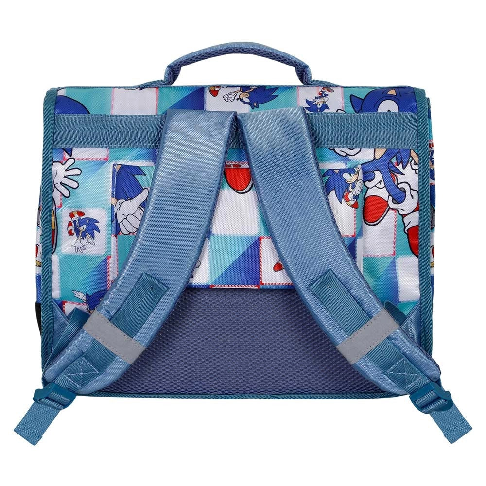 SONIC CARTELLA SPAZIOSA  ZAINO CARTABLE 2.0 SONIC BLUE LAY - ZENCOCCO