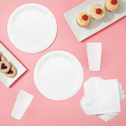 Tavolo da picnic da 137 x 274 cm in carta bianca | Impermeabile per festa, picnic, matrimonio, Natale | 3 pezzi
