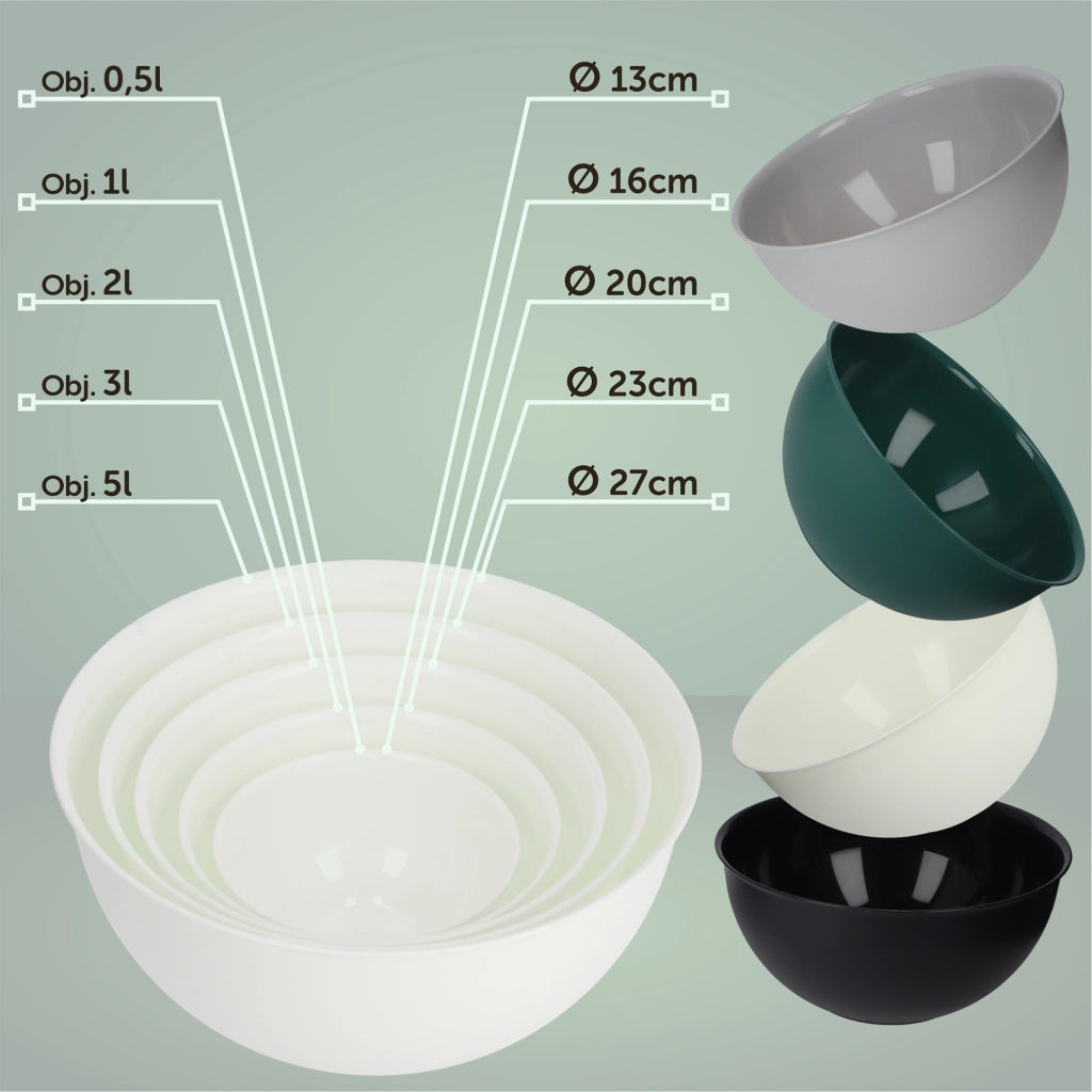 Ciotola da cucina in plastica KADAX, 1 litro, piccola, universale, per macedonia di frutta, 16 cm
