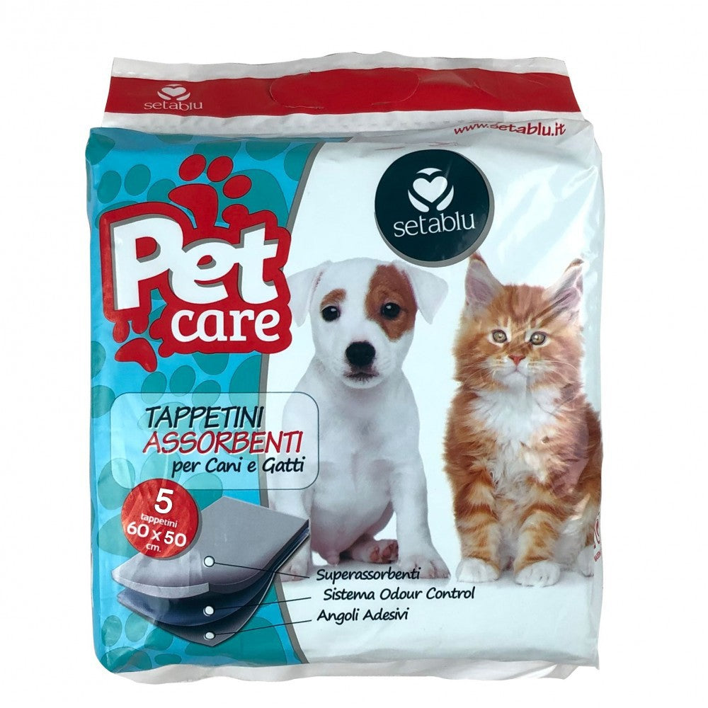 Set 5 traversine per cani 60x50 cm Setablu assorbenti multistrato