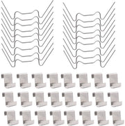 Fascette per vetro 100 pezzi - Fascette Z/W - In alluminio duraturo - Per finestre in vetro - Resistenti al tempo - Incluso materiale di fissaggio