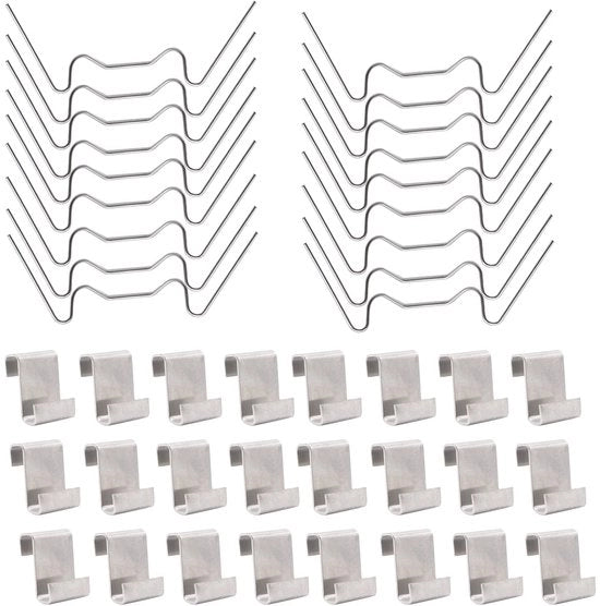 Fascette per vetro 100 pezzi - Fascette Z/W - In alluminio duraturo - Per finestre in vetro - Resistenti al tempo - Incluso materiale di fissaggio