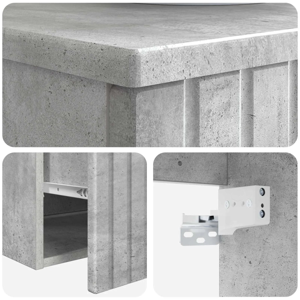 Mobile lavabo da parete Grigio Cemento 49 x 44,5 x 65 cm 890595